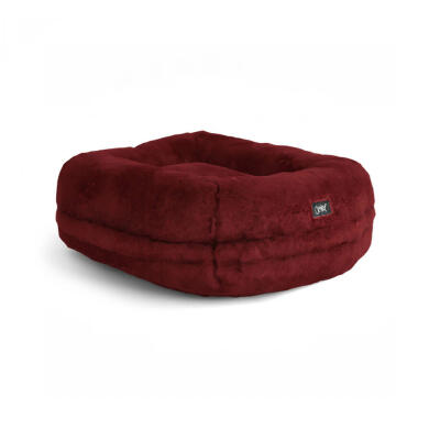 Maya Donut Cat Bed - Ruby Red