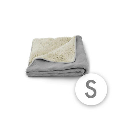 Luxury Super Soft Dog Blanket Small - Grey and Cream