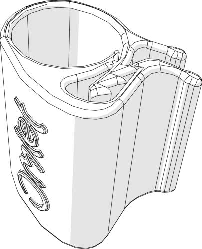 A diagram of a single bagged run clip