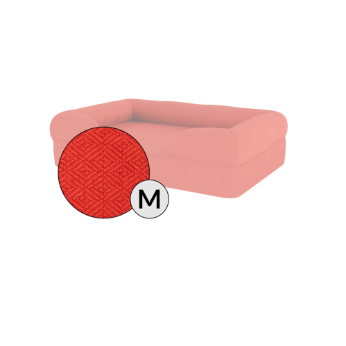 Omlet memory foam bolster dog bed medium in rosso ciliegia