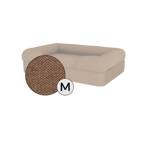 Omlet lit pour chien moyen en mousse à mémoire de forme avec traversin en noix de coco grillée