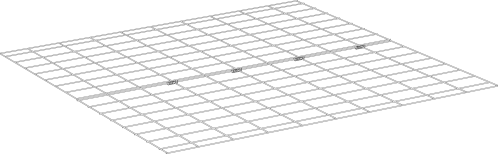 Een schema van de vloerpanelen van een Eglu Classic hok ondervloer uitbreiding