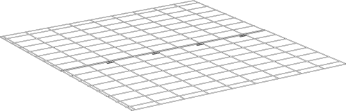 Een schema van de vloerpanelen van een Eglu Go uitbreiding
