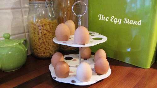The Egg Stand complements any kitchen