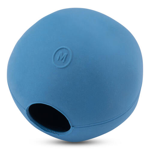 Blue Rubber Ball Dog Toy