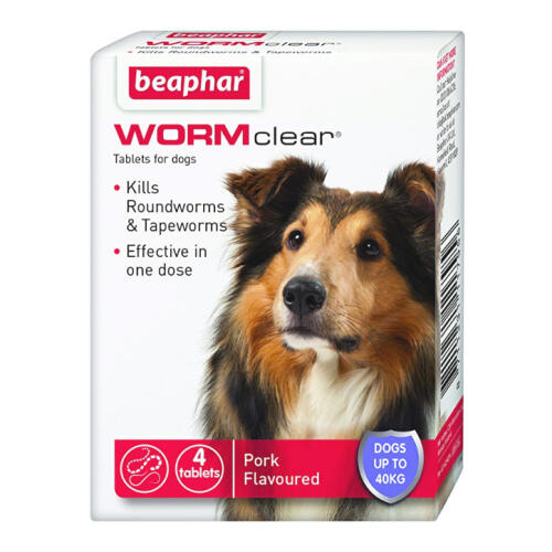Beaphar wormclear tabletter til hunde op til 40 kg