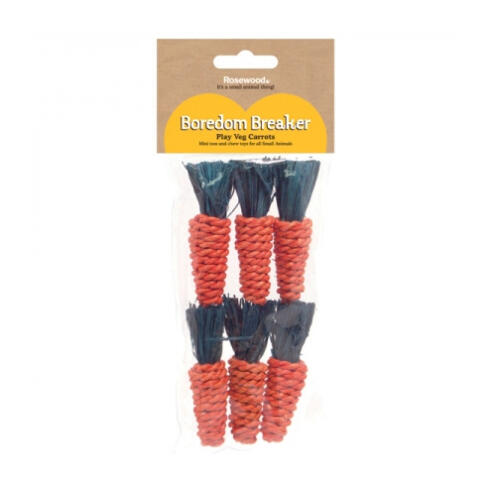 Mini zanahorias de fibra de agave que alivian el aburrimiento 6 piezas