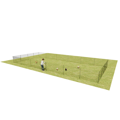 Omlet chicken fencing mk2 - 42 metres - inc. gate, poles and guy lines