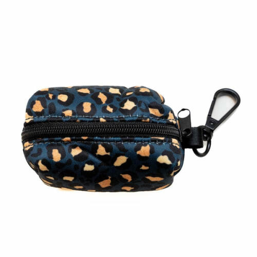 Long paws funk the dog poo bag pouch | leopard green &amp; Gold