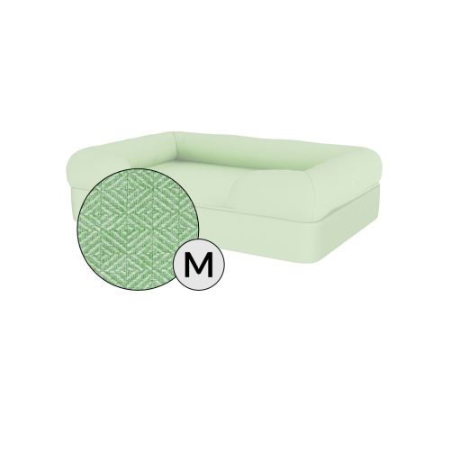 Omlet memory foam bolster hundbädd medium i matcha green