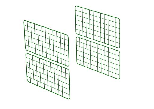 Zippi paneles de extensión para conejos - media altura - paquete de 4
