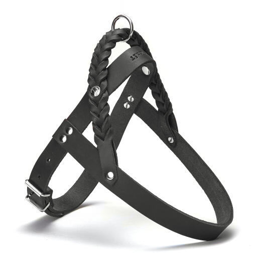 Cloud7 Luxury Leather Dog Harness Central Park Black