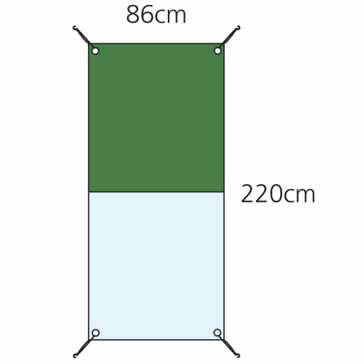 Dimensiones de la cubierta combinada Eglu Cube 1m