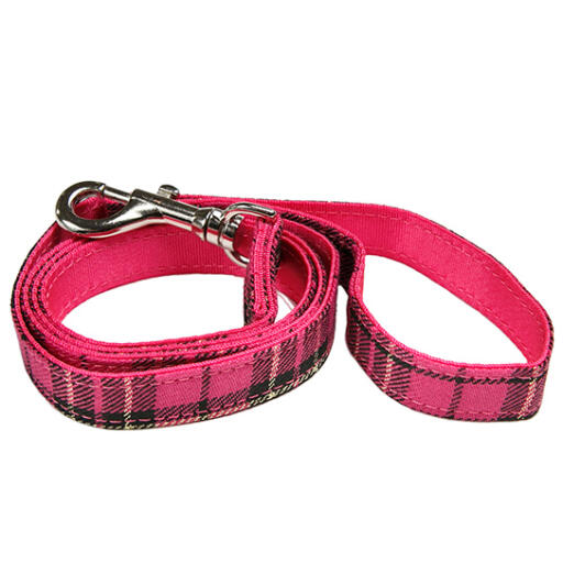 Urban Pup Pink Tartan Harness & Lead Set