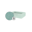 Omlet traagschuim hondenbed bolster klein in groenblauw