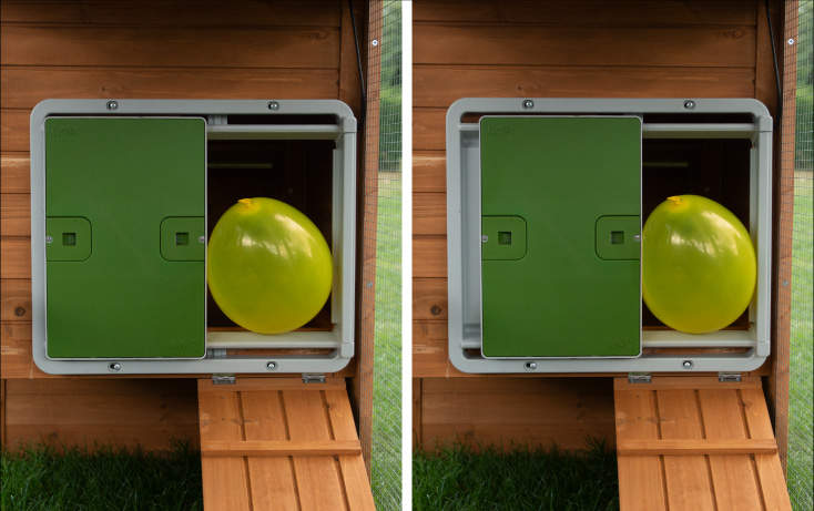 an autodoor detecting a balloon in the way of it closing