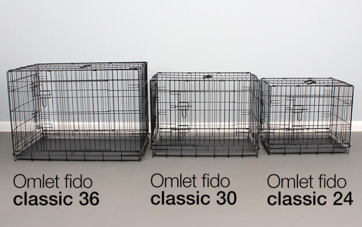 The different sizes of the Omlet Fido Classic