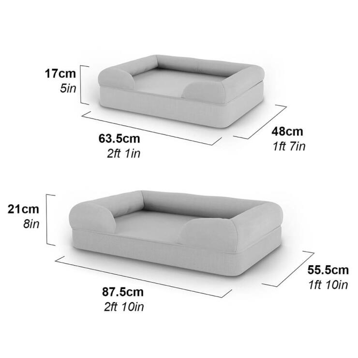 Bolster memory foam cat bed dimensions