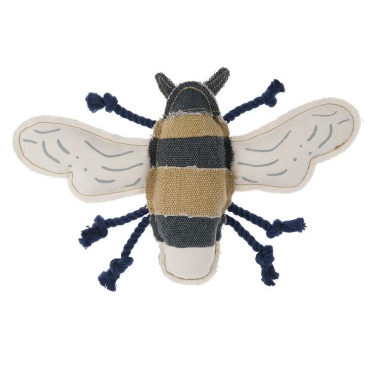 Et hundelegetøj i form af en bi