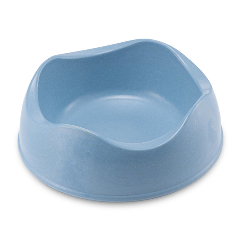 Blue small dog bamboo bowl