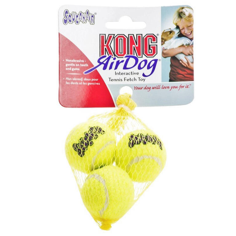 Kong air squeaker tennisbollar regular 3 pack