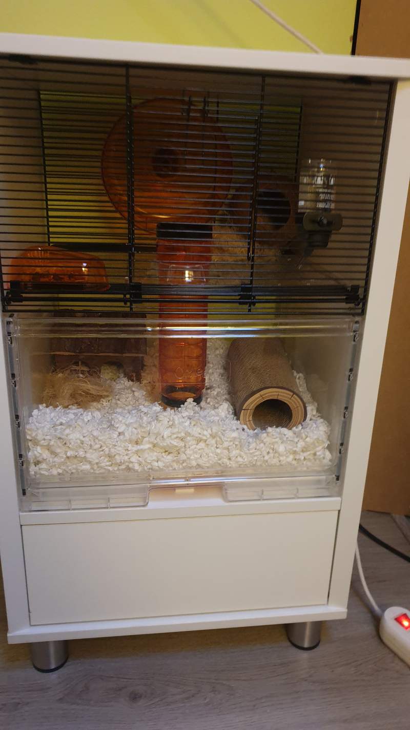 Omlet White Qute Hamster Cage with Storage