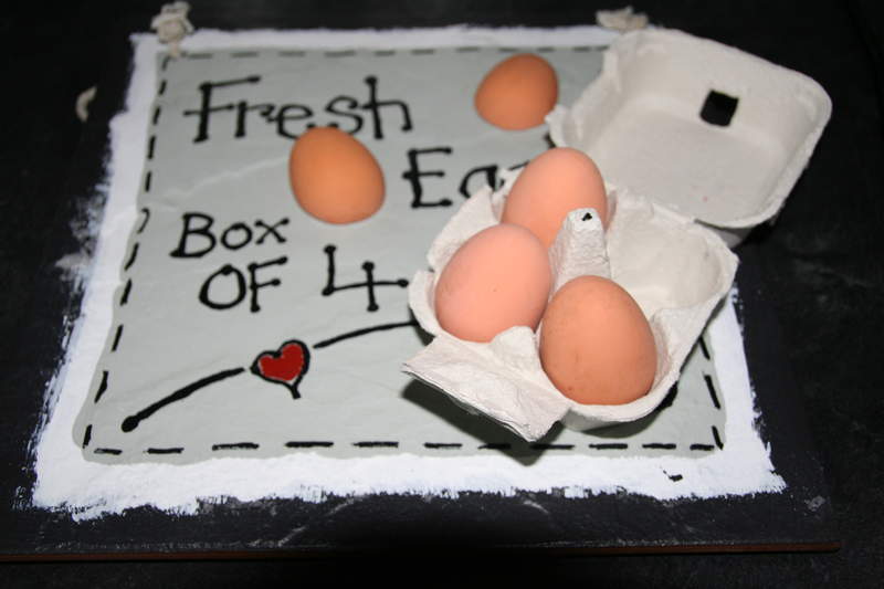 3 sprettende egg i boks og 4. Go til bruk.