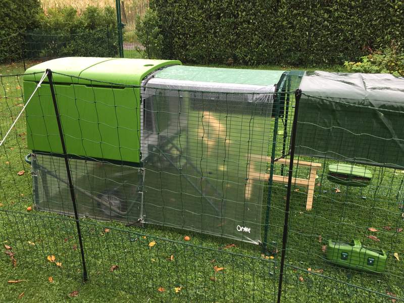 Perfect for protecting the exit and entrance of pullets and at the same time enlarging the space created by the windscreens for large Eglu Cube .