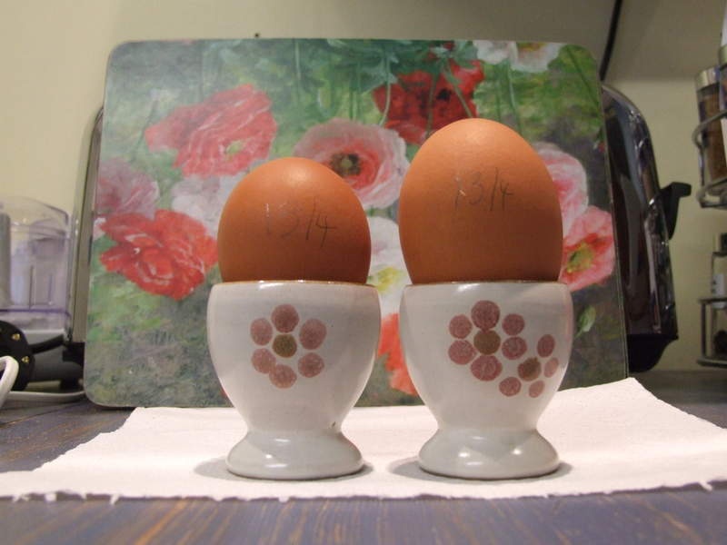 Two eggs in egg cups