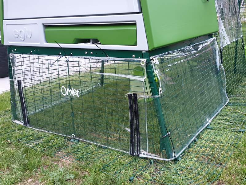 Grün Eglu Cube großer hühnerstall und auslauf mit durchsichtigen abdeckungen