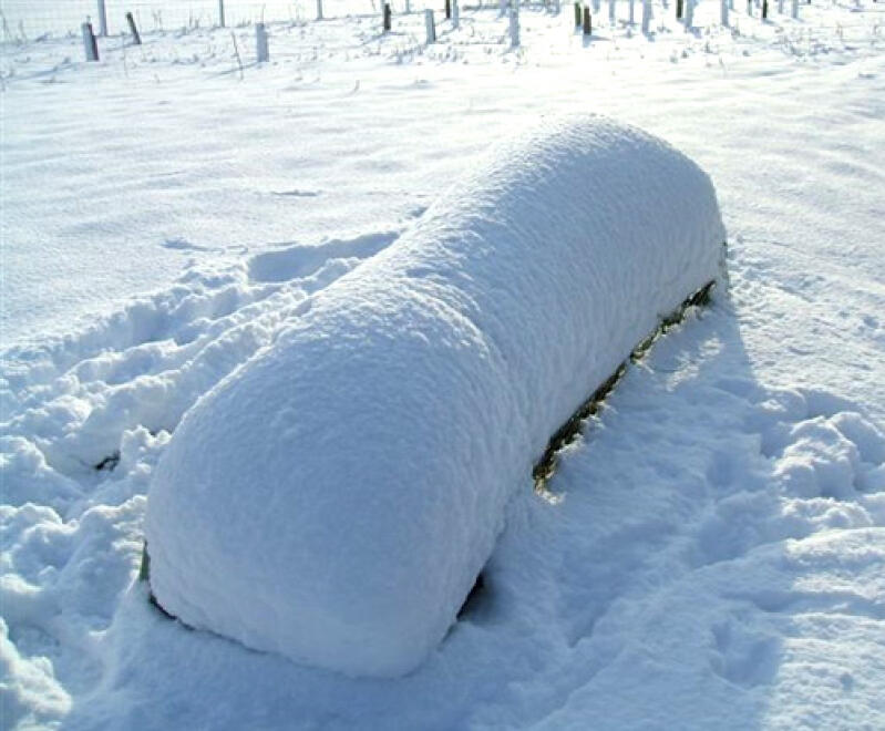 Eglu hühnerstall bedeckt mit Snow