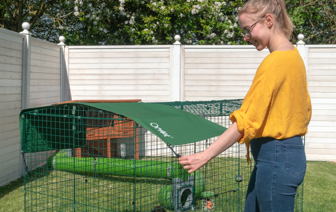 Zippi Run Covers provide shade and weather protection for your rabbit's enclosure all year round.