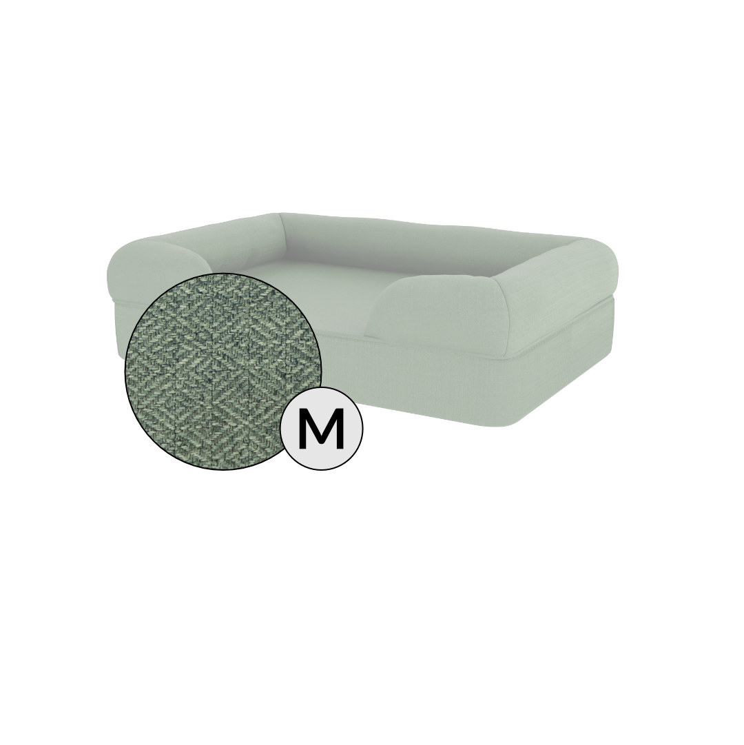 Omlet lit pour chien moyen en mousse à mémoire de forme en vert sauge