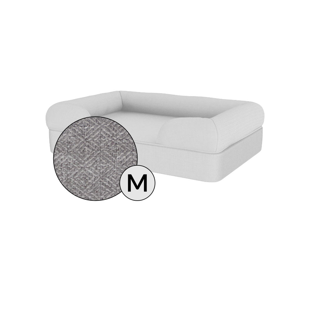 Omlet lit pour chien moyen en mousse à mémoire de forme en gris pierre