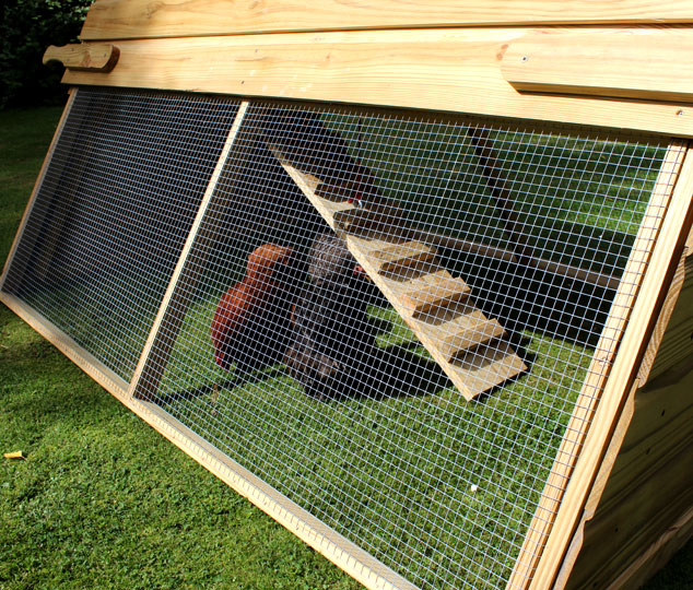 The Boughton chicken coop on grass.