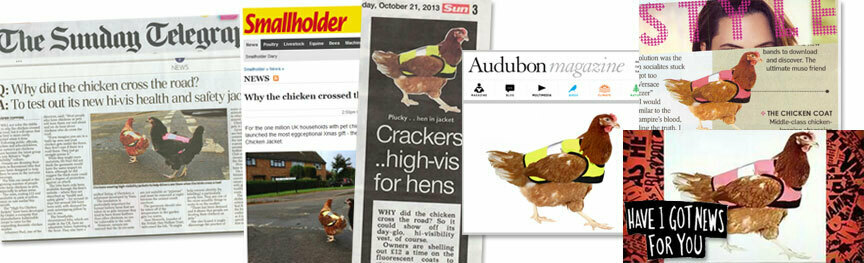The High-Vis Chicken Jacket press clippings.