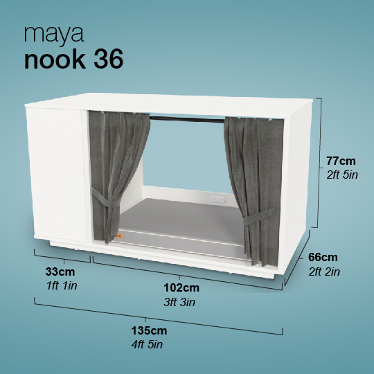 Maya Nook indendørs kattehus dimensioner
