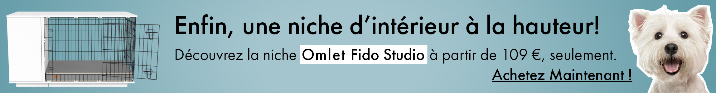 Découvrez la niche d'intérieur Omlet Fido Studio