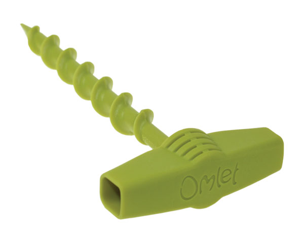 Una clavija verde Omlet run.