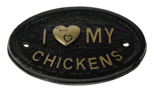 Ik hou van mijn kippen plaque